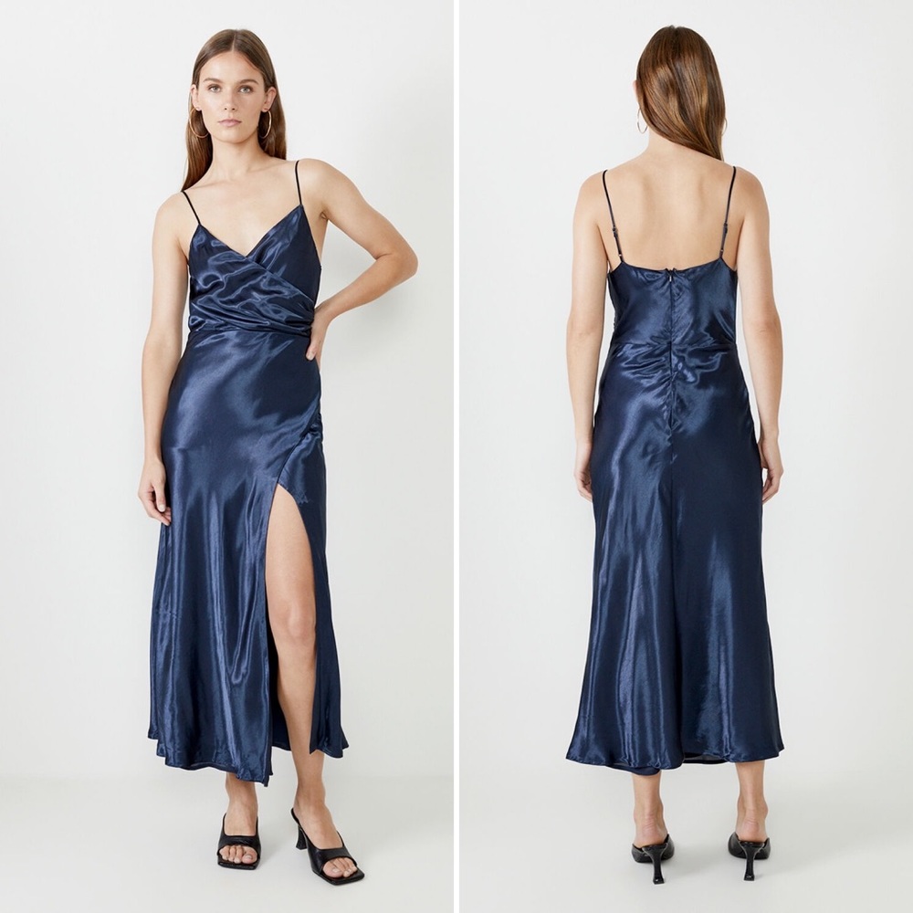 Bardot JOYCE SLIP DRESS IN NAVY Size 12/XL